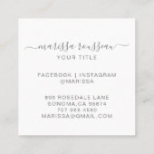 Abstract Zilver Glitter Visitekaartje (Achterkant)