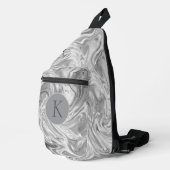Abstract Zilveren Marmeren Wervelend Pret Monogram Sling Bag (Rechterhoek)