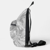 Abstract Zilveren Marmeren Wervelend Pret Monogram Sling Bag (Rechts)