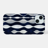Abstract Zilveren Patroon iPhone 15 Case (Achterkant horizontaal)