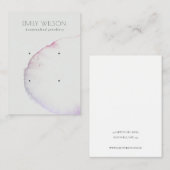 Abstract Zilvergrijs Roze Paars 2-oorscherm Visitekaartje (Voorkant / Achterkant)