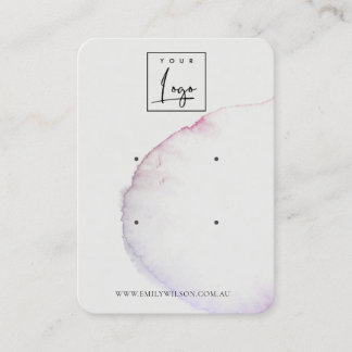 Abstract Zilvergrijs Roze Paars 2-oorscherm Visitekaartje