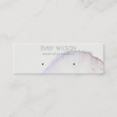 Abstract Zilvergrijs Roze Paars Veroorscherm Mini Visitekaartje (Voorkant)