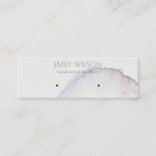 Abstract Zilvergrijs Roze Paars Veroorscherm Mini Visitekaartje (Voorkant)