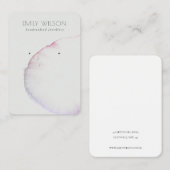 Abstract Zilvergrijs Roze Paars Veroorscherm Visitekaartje (Voorkant / Achterkant)