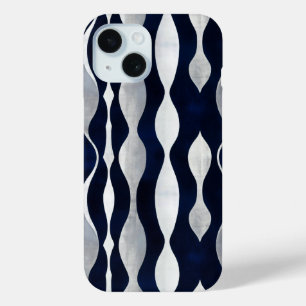 Abstract zilverpatroon iPhone 15 case