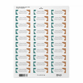 Abstract Zomer Tropisch Retouradres Etiket (Full Sheet)