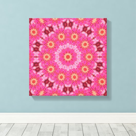 abstract zomercanvas canvas afdruk (Insitu (Houten vloer))