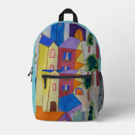 Abstract zomerdorp bedrukte rugzak
