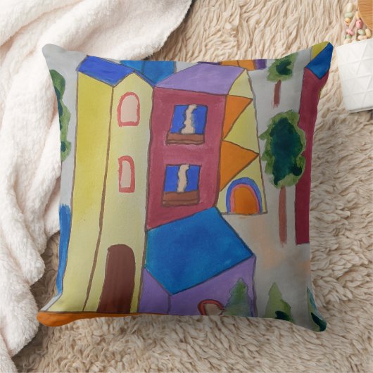 Abstract zomerdorp kussen (Deken)