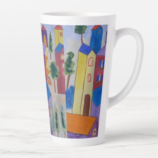 Abstract zomerdorp latte mok (Rechts)