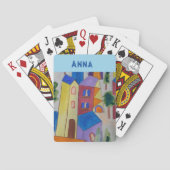 Abstract zomerdorp pokerkaarten (Achterkant)