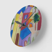 Abstract zomerdorp ronde klok (Hoek)