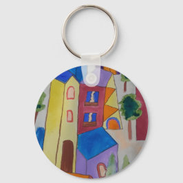 Abstract zomerdorp sleutelhanger