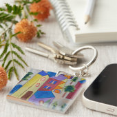 Abstract zomerdorp sleutelhanger (Voorkant Rechts)