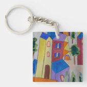 Abstract zomerdorp sleutelhanger (voorkant)
