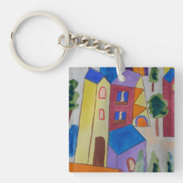 Abstract zomerdorp sleutelhanger