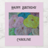 Abstract zomerkoolzegeletiket wijn etiket (Enkel label)