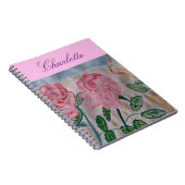 Abstract Zomerrozen Spiraal Notebook Notitieboek (Rechterzijde)
