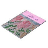Abstract Zomerrozen Spiraal Notebook Notitieboek (Linkerzijde)