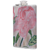 Abstract zomervat Rozen Vinyl Wrapped Hip Flask Heupfles (Links)
