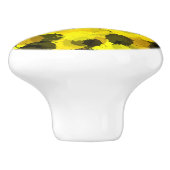 Abstract zonnebloem Patroon Inspirerend Kunststof Keramische Knop (Zijkant)