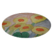 Abstract zonnebloemen — Koppelbord Snijplank (Hoek)