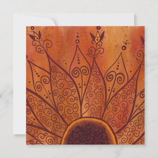 Abstract zonnebloempatroon (Voorkant)
