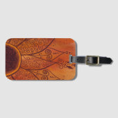 Abstract zonnebloempatroon bagagelabel (Voorkant (horizontaal))