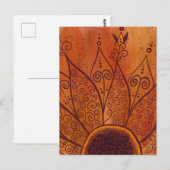 Abstract zonnebloempatroon briefkaart (Voorkant / Achterkant)