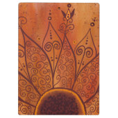 Abstract zonnebloempatroon klembord (Achterkant)