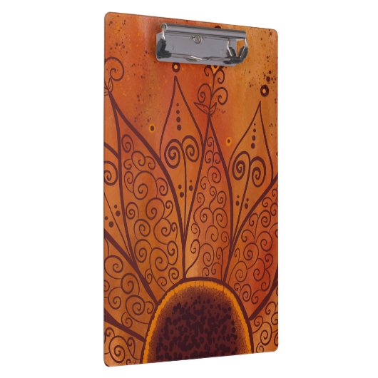 Abstract zonnebloempatroon klembord (Rechts)