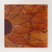 Abstract zonnebloempatroon legpuzzel (Horizontaal)