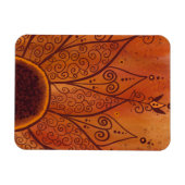 Abstract zonnebloempatroon magneet (Horizontaal)