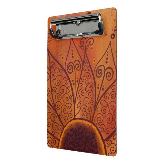 Abstract zonnebloempatroon mini klembord (Angled2)