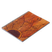 Abstract zonnebloempatroon notitieboek (Linkerzijde)