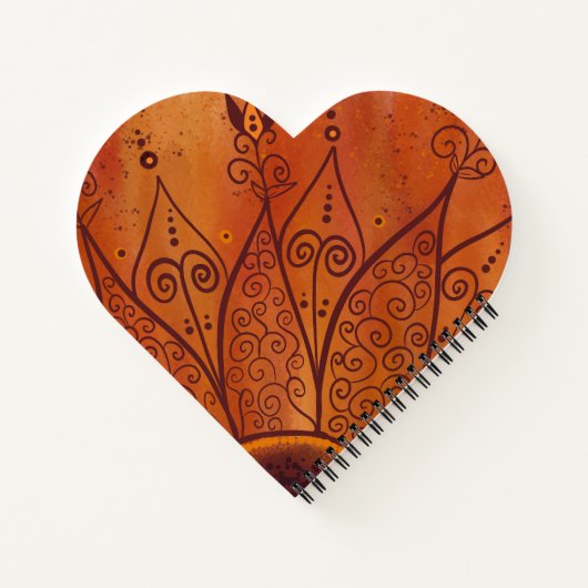 Abstract zonnebloempatroon notitieboek (Achterkant)