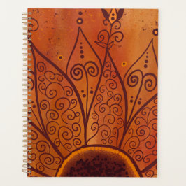 Abstract zonnebloempatroon planner