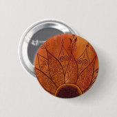 Abstract zonnebloempatroon ronde button 5,7 cm (Voorkant /achterkant)