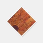 Abstract zonnebloempatroon servet (Hoek)