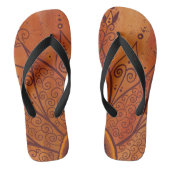 Abstract zonnebloempatroon teenslippers (Voetbed)