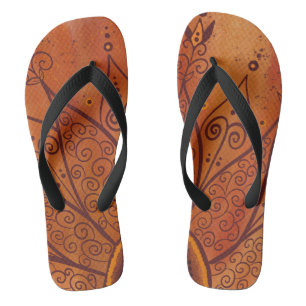 Abstract zonnebloempatroon teenslippers