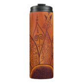 Abstract zonnebloempatroon thermosbeker (Voorkant)