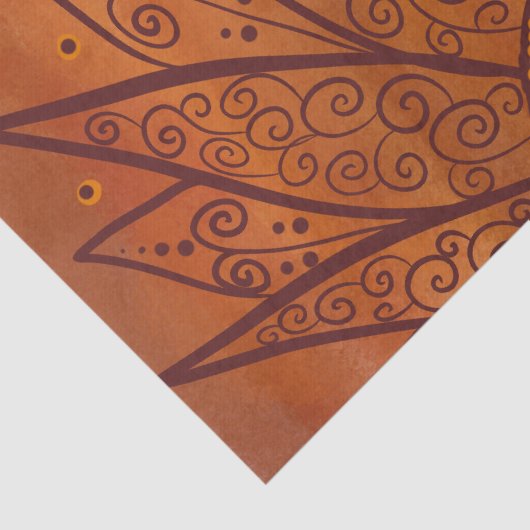 Abstract zonnebloempatroon tissuepapier (Detail)