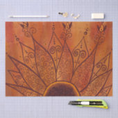 Abstract zonnebloempatroon tissuepapier (Craft)