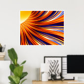 Abstract - Zonnezuur en Magnetisme 3 Poster (Thuiskantoor)