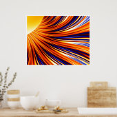 Abstract - Zonnezuur en Magnetisme 3 Poster (Keuken)