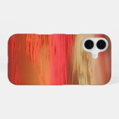 Abstract zonsondergang ontwerp iPhone 16 hoesje (Achterkant horizontaal)