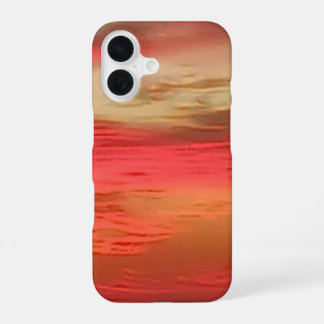 Abstract zonsondergang ontwerp iPhone 16 hoesje
