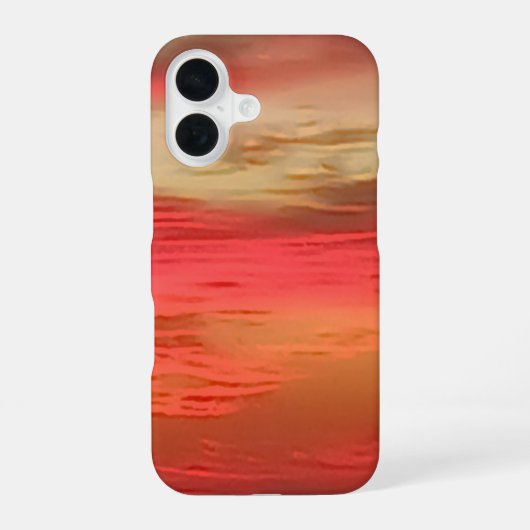 Abstract zonsondergang ontwerp iPhone 16 hoesje (Achterkant)